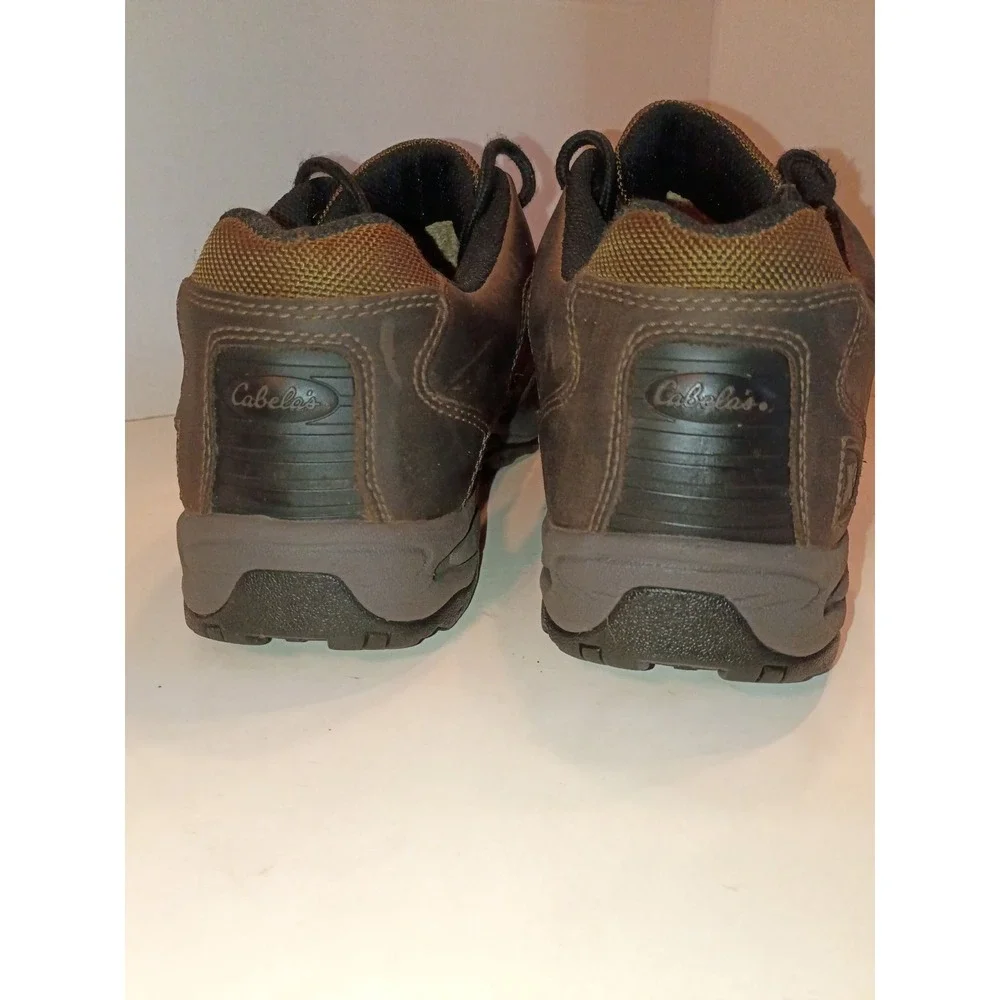 Cabelas Dry-Plus Mens 10.5 D Brown Leather Waterproof Hiking Shoes 82-4332 Low